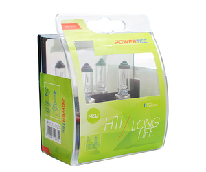 H11 12V 55W 3.150K PGJ19-1 POWERTEC LONG LIFE ΑΛΟΓΟΝΟΥ 2ΤΕΜ.