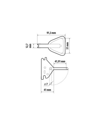 Lampa - Γάντζος Δακτυλίδι Συγκράτησης Ιμάντα για Μπάρα Σιδήρου Κόφας Type 3 max 1850kg για Στερέωση Φορτίου σε Φορτηγά - 1 τεμ. (L9725.0)