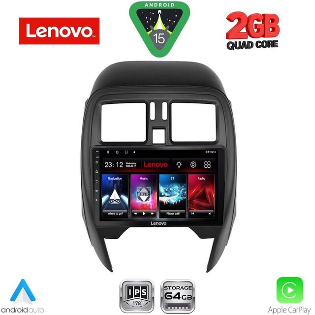 LENOVO LVD 2451_CPA (SQUARE) (9inc) MULTIMEDIA TABLET for NISSAN MICRA mod. 2014-2017