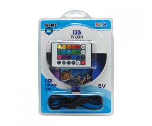 LED RGB ΤΑΙΝΙΑ 2m ΜΕ ΤΗΛΕΧΕΙΡΙΣΤΗΡΙΟ ΚΑΙ USB TY17964-54