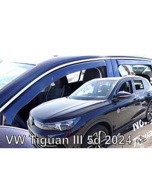 ΑΝΕΜΟΘΡΑΥΣΤΕΣ ΓΙΑ VW TIGUAN 5D 2022+ ΣΕΤ ΑΥΤΟΚΙΝΗΤΟΥ ΑΠΟ ΕΥΚΑΜΠΤΟ ΦΙΜΕ ΠΛΑΣΤΙΚΟ HEKO - 4 ΤΕΜ.