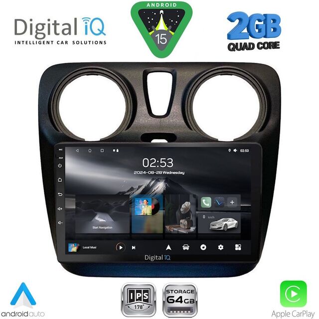 DIGITAL IQ RSD 1112_CPA (9inc) MULTIMEDIA TABLET for DACIA DOKKER mod. 2012-2022