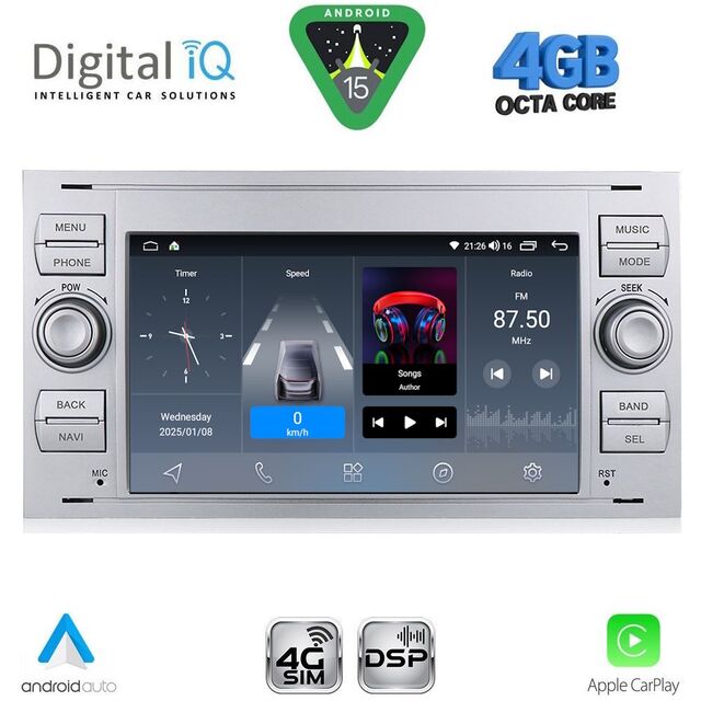 DIGITAL IQ BLG 402S_CPA (7" DECK) MULTIMEDIA SYSTEM for FORD mod. 2004-2008