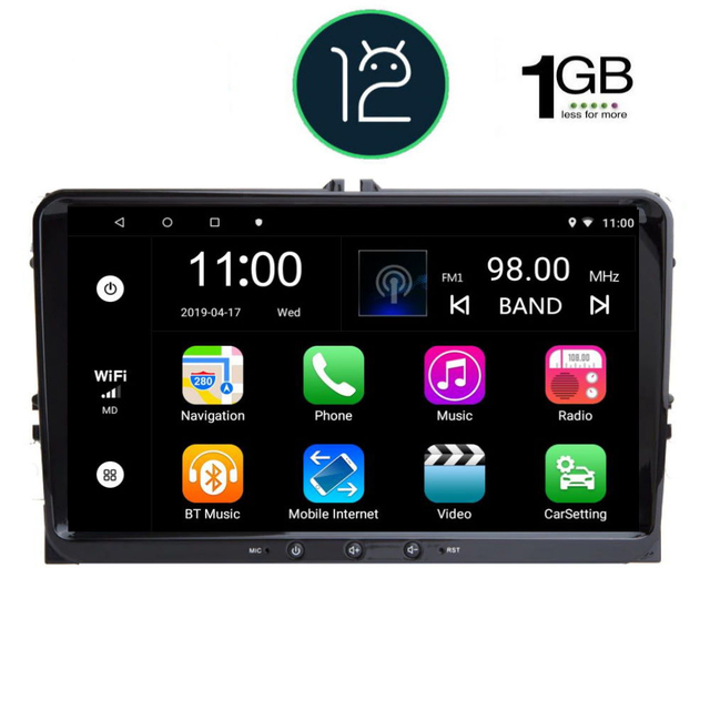 ΟΘΟΝΗ MULTIMEDIA 2DIN VW 2004-2014  ANDROID 12 /RAM 1GB/9 inc/GPS/WI-FI/USB/SD/RADIO  DIGITAL IQ