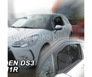 ΑΝΕΜΟΘΡΑΥΣΤΕΣ ΓΙΑ CITROEN DS3 3D 2010-2019 ΖΕΥΓΑΡΙ ΑΠΟ ΕΥΚΑΜΠΤΟ ΦΙΜΕ ΠΛΑΣΤΙΚΟ HEKO - 2 ΤΕΜ.