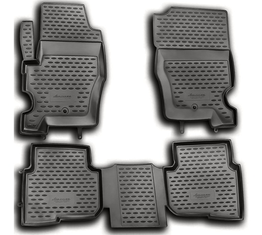 ΠΑΤΑΚΙΑ ΣΕ ΣΚΑΦΗ TPE ΛΑΣΤΙΧΟ ΓΙΑ LAND ROVER DISCOVERY 4 09/2009-2016  ΣΕ ΑΝΘΡΑΚΙ ΣΚΟΥΡΟ ΓΚΡΙ ΧΡΩΜΑ NOVLINE - 4 ΤΕΜ.