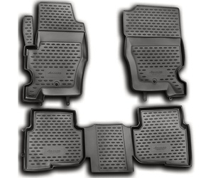 ΠΑΤΑΚΙΑ ΣΕ ΣΚΑΦΗ TPE ΛΑΣΤΙΧΟ ΓΙΑ LAND ROVER DISCOVERY 4 09/2009-2016  ΣΕ ΑΝΘΡΑΚΙ ΣΚΟΥΡΟ ΓΚΡΙ ΧΡΩΜΑ NOVLINE - 4 ΤΕΜ.