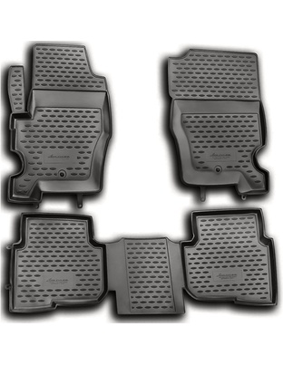 ΠΑΤΑΚΙΑ ΣΕ ΣΚΑΦΗ TPE ΛΑΣΤΙΧΟ ΓΙΑ LAND ROVER DISCOVERY 4 09/2009-2016  ΣΕ ΑΝΘΡΑΚΙ ΣΚΟΥΡΟ ΓΚΡΙ ΧΡΩΜΑ NOVLINE - 4 ΤΕΜ.