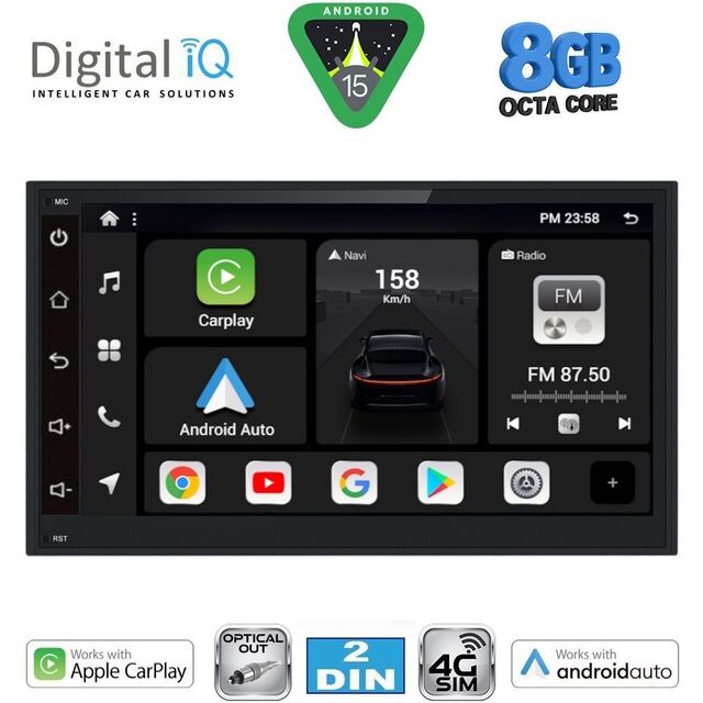 DIGITAL IQ BXK 869_CPAA (6.8" DIN) 4G SIM MULTIMEDIA 2 DIN