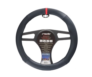 ΚΑΛΥΜΜΑ ΤΙΜΟΝΙΟΥ RACE CARBON LOOK  ΜΑΥΡΟ/CARBON/ΔΑΚΤΥΛΙΔΙ ΚΟΚΚΙΝΟ ΟΙΚΟΛΟΓΙΚΟ ΔΕΡΜΑ 37-39cm SIMONI RACING - 1 TEM.