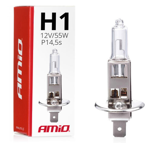 Amio – H1 P14.5s 12V 55W LumiTec Λαμπτήρας Αλογόνου για Προβολείς Αυτοκινήτου – 1 Τεμ. (01484/AM)