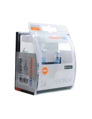 H7 12V 55W 3.250K +130% PX26d POWERTECK PLATINUM 2ΤΕΜ. M-TECH