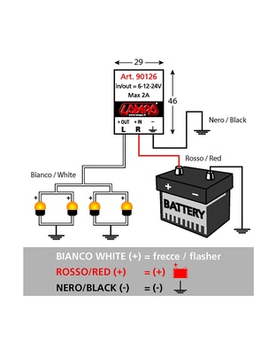 ΗΛΕΚΤΡΟΝΙΚΟ ΦΛΑΣΕΡ (FLASHER)  ΓΙΑ LED 6-12-24 V max 2A