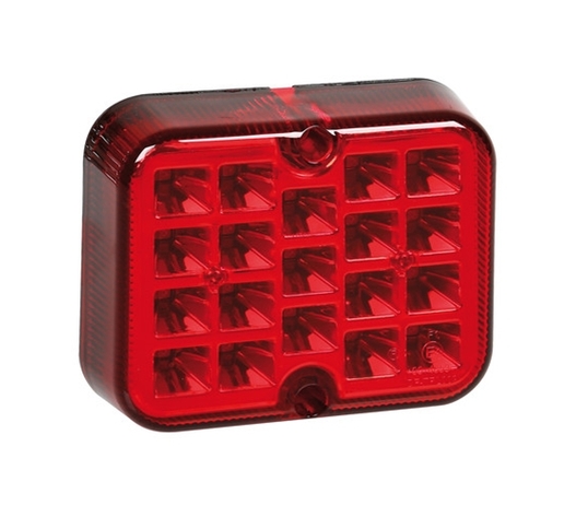 ΠΙΣΩ ΦΑΝΑΡΙ ΟΜΙΧΛΗΣ 12/24V (ΚΟΚΚΙΝΟ - 19 LED - 81 Χ 100mm) - 1 ΤΕΜ.