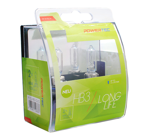 HB3 12V 65W 3.150K P20d POWERTEC LONG LIFE ΑΛΟΓΟΝΟΥ 2ΤΕΜ.