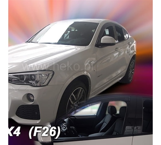 ΑΝΕΜΟΘΡΑΥΣΤΕΣ ΓΙΑ BMW X4 F26 5D 2013-2018 ΖΕΥΓΑΡΙ ΑΠΟ ΕΥΚΑΜΠΤΟ ΦΙΜΕ ΠΛΑΣΤΙΚΟ HEKO - 2 ΤΕΜ.