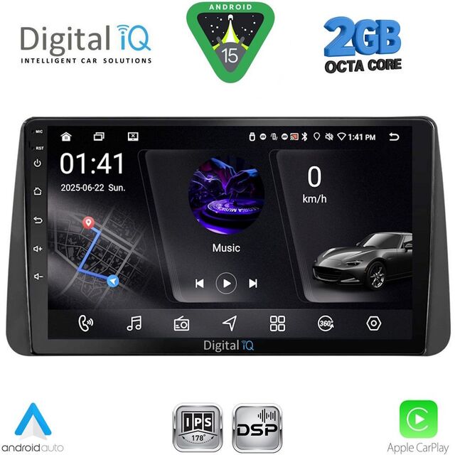 DIGITAL IQ RSF 4149_CPA DASH (9inc) MULTIMEDIA TABLET for FIAT TIPO mod. 2018-2023
