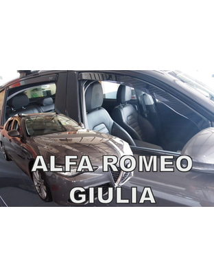ΑΝΕΜΟΘΡΑΥΣΤΕΣ ΓΙΑ ALFA ROMEO GIULIA 4D 2016+ ΣΕΤ ΑΥΤΟΚΙΝΗΤΟΥ ΑΠΟ ΕΥΚΑΜΠΤΟ ΦΙΜΕ ΠΛΑΣΤΙΚΟ HEKO - 4 ΤΕΜ.