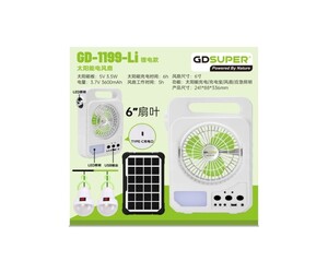 ΗΛΙΑΚΟΣ ΕΠΑΝΑΦΟΡΤΙΖΟΜΕΝΟΣ ΑΝΕΜΙΣΤΗΡΑΣ GD-1199-LI