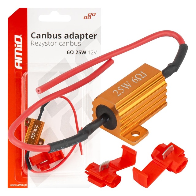 Amio - CANBUS Αντίσταση 6Ω 25W για LED Λάμπες – Anti Error - 1 τεμ. (04092/AM)