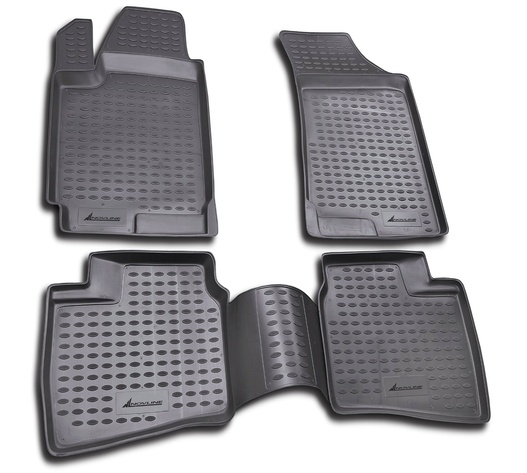 ΠΑΤΑΚΙΑ ΣΕ ΣΚΑΦΗ TPE ΛΑΣΤΙΧΟ ΓΙΑ HYUNDAI ELANTRA 3D 2007-2011  ΣΕ ΑΝΘΡΑΚΙ ΣΚΟΥΡΟ ΓΚΡΙ ΧΡΩΜΑ NOVLINE - 4 ΤΕΜ.