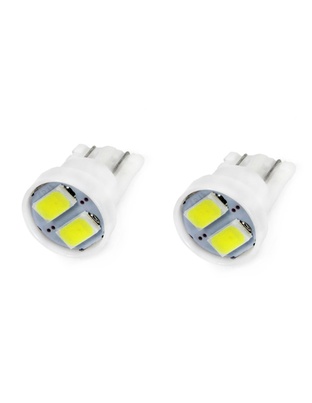 Amio - Λαμπάκια T10 W5W LED 12V 2xSMD5730 Λευκό Φως για Φώτα Θέσεως Πινακίδα και Εσωτερικό Φωτισμό Αυτοκινήτου - 2 τεμ. (01295/AM)