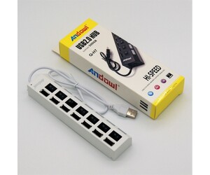 USB2.0 HUB 7 ΘΕΣΕΩΝ ΜΕ ΔΙΑΚΟΠΤΕΣ ANDOWL Q-H7