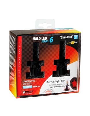 H10/HB3 9005 9-32V 6.500K 8.000lm 60W P20d HALO LED SERIE 6 STANDARD 6LED ZES 2ΤΕΜ. LED KIT