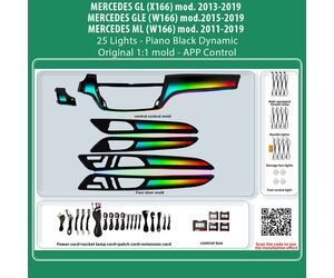 DIQ AMBIENT MERCEDES BC05D (Digital iQ Ambient Light for Mercedes GL - GLE - ML mod. 2011-2019 with 25 Lights)