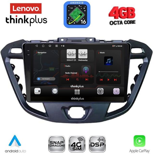 LENOVO LTG 7177_CPA (9inc) MULTIMEDIA TABLET for FORD TRANSIT CUSTOM | TOURNEO CUSTOM mod. 2013-2019