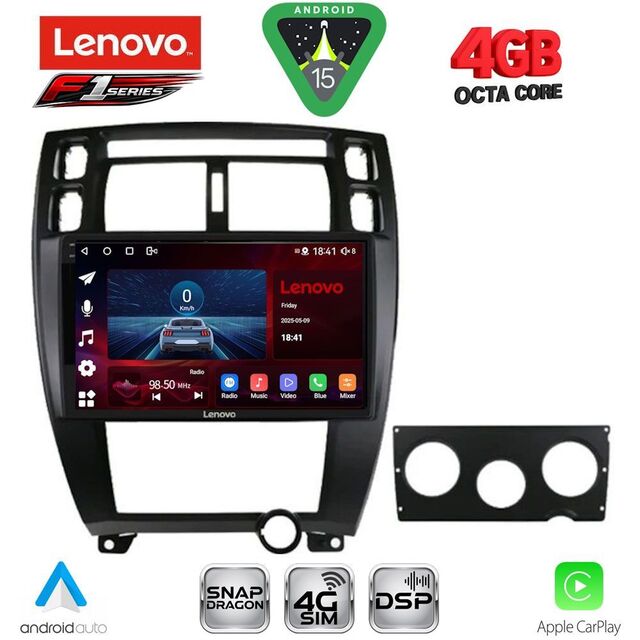 LENOVO SSQ 9241BL_CPA (10inc) MULTIMEDIA TABLET for HYUNDAI TUCSON mod. 2004-2010 (BLACK)