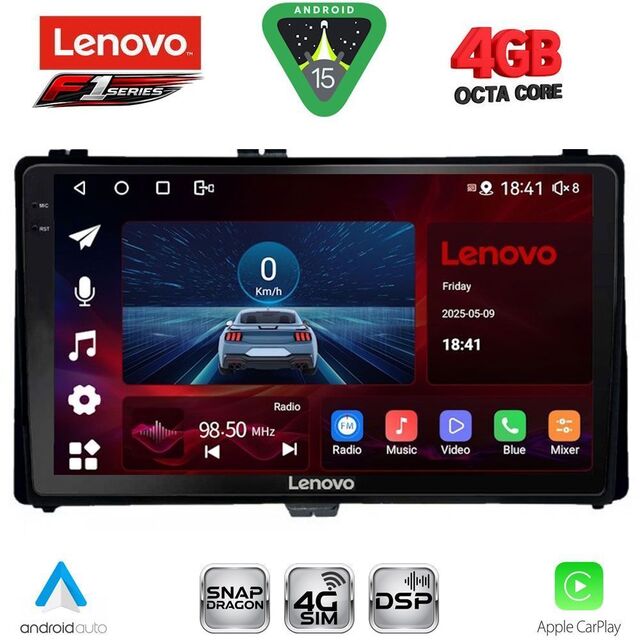LENOVO SSQ 9703A_CPA (9inc) MULTIMEDIA TABLET for TOYOTA AURIS mod. 2015-2021 – AYGO X mod. 2022-2026 – COROLLA mod. 2017-2019