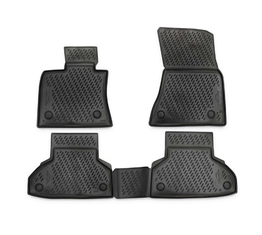 ΠΑΤΑΚΙΑ ΣΕ ΣΚΑΦΗ TPE ΛΑΣΤΙΧΟ ΓΙΑ BMW X6 F16 2014-2019  ΣΕ ΑΝΘΡΑΚΙ ΣΚΟΥΡΟ ΓΚΡΙ ΧΡΩΜΑ NOVLINE - 4 ΤΕΜ.