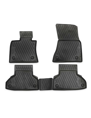 ΠΑΤΑΚΙΑ ΣΕ ΣΚΑΦΗ TPE ΛΑΣΤΙΧΟ ΓΙΑ BMW X6 F16 2014-2019  ΣΕ ΑΝΘΡΑΚΙ ΣΚΟΥΡΟ ΓΚΡΙ ΧΡΩΜΑ NOVLINE - 4 ΤΕΜ.