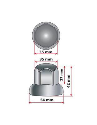 ΚΑΠΑΚΙΑ ΠΑΞΙΜΑΔΙΩΝ / ΜΠΟΥΛΟΝΙΩΝ ΦΟΡΤΗΓΟΥ INOX 33mm 40ΤΕΜ.