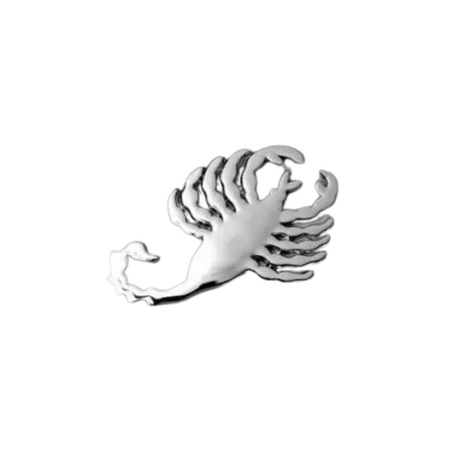 Αυτοκόλλητο χρώμιο 3D Σκορπιός 75x45mm