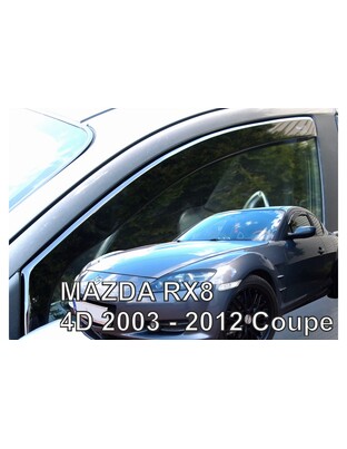 ΑΝΕΜΟΘΡΑΥΣΤΕΣ ΓΙΑ MAZDA RX8 4D 2003-2012 COUPE ΖΕΥΓΑΡΙ ΑΠΟ ΕΥΚΑΜΠΤΟ ΦΙΜΕ ΠΛΑΣΤΙΚΟ HEKO - 2 ΤΕΜ.