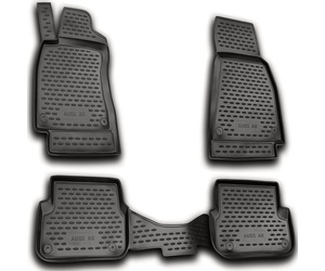 ΠΑΤΑΚΙΑ ΣΕ ΣΚΑΦΗ TPE ΛΑΣΤΙΧΟ ΓΙΑ AUDI A6 2006-2011  ΣΕ ΑΝΘΡΑΚΙ ΣΚΟΥΡΟ ΓΚΡΙ ΧΡΩΜΑ NOVLINE - 4 ΤΕΜ.