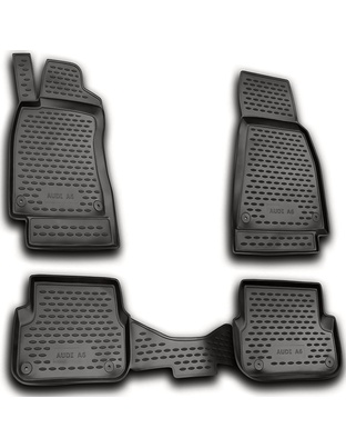 ΠΑΤΑΚΙΑ ΣΕ ΣΚΑΦΗ TPE ΛΑΣΤΙΧΟ ΓΙΑ AUDI A6 2006-2011  ΣΕ ΑΝΘΡΑΚΙ ΣΚΟΥΡΟ ΓΚΡΙ ΧΡΩΜΑ NOVLINE - 4 ΤΕΜ.