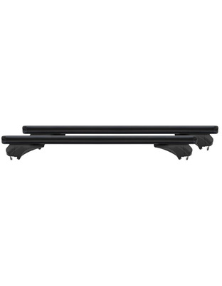 ΜΠΑΡΕΣ ΑΛΟΥΜΙΝΙΟΥ SONIC BLACK XL 130cm ΣΕ ΜΑΥΡΟ ΧΡΩΜΑ ΓΙΑ ΟΡΟΦΗ ΜΕ FLUSH ΚΑΙ RAISED RAILS MENABO - 2 ΤΕΜ.