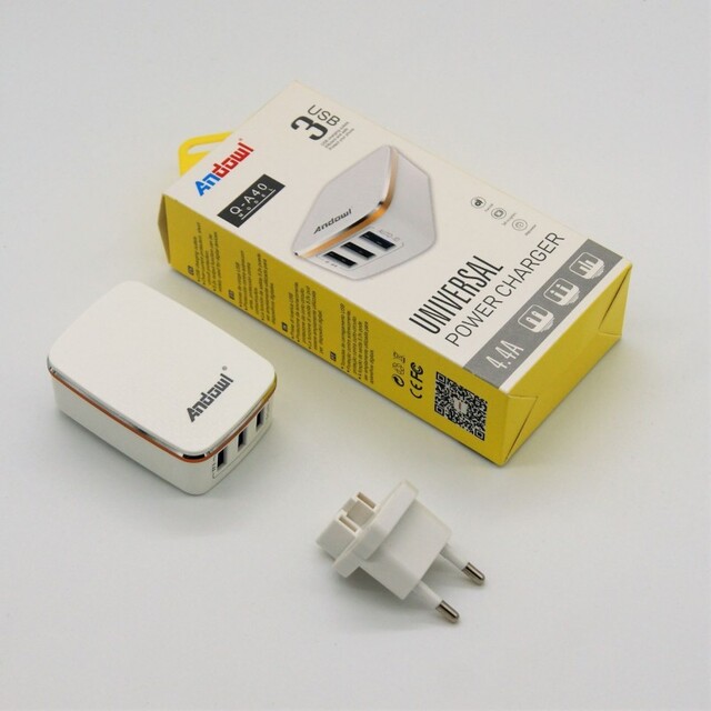 ΦΟΡΤΙΣΤΗΣ UNIVERSAL 4.4A ΜΕ 3 ΘΥΡΕΣ USB ANDOWL PH-Q-A40