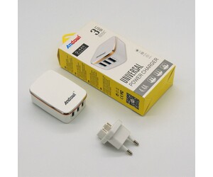 ΦΟΡΤΙΣΤΗΣ UNIVERSAL 4.4A ΜΕ 3 ΘΥΡΕΣ USB ANDOWL PH-Q-A40