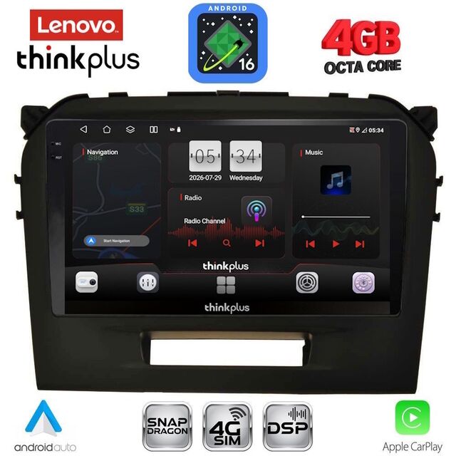 LENOVO LTG 7697BL_CPA (9inc) MULTIMEDIA TABLET for SUZUKI VITARA mod. 2016-2022 (BLACK)