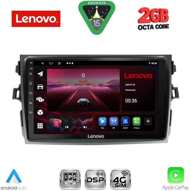 LENOVO LVF 5713_CPA (9inc) MULTIMEDIA TABLET for TOYOTA COROLLA 4D mod. 2006-2012