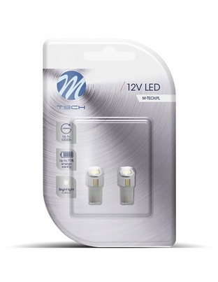 T10 W5W 12V W2,1x9,5d LED 6xSMD5730 ΛΕΥΚΟ (ΚΑΡΦΩΤΟ ΑΚΑΛΥΚΟ) BLISTER 2ΤΕΜ. M-TECH