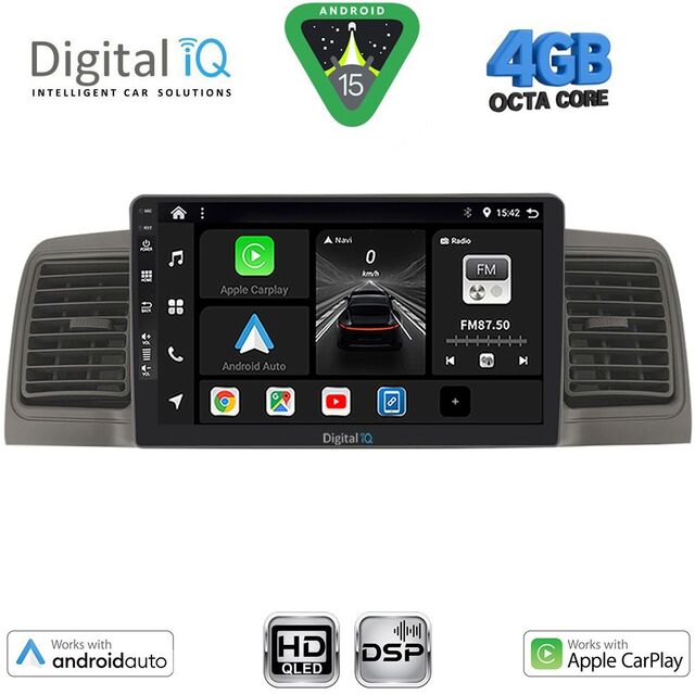 DIGITAL IQ BXF 16712GR_CPAA (9inc) MULTIMEDIA TABLET for TOYOTA COROLLA mod. 2001-2006 (GREY)