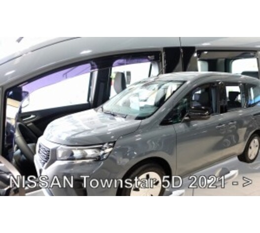 ΑΝΕΜΟΘΡΑΥΣΤΕΣ ΓΙΑ NISSAN TOWNSTAR 5D 2021+ ΣΕΤ ΑΥΤΟΚΙΝΗΤΟΥ ΑΠΟ ΕΥΚΑΜΠΤΟ ΦΙΜΕ ΠΛΑΣΤΙΚΟ HEKO - 4 ΤΕΜ