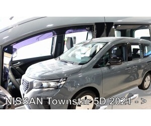 ΑΝΕΜΟΘΡΑΥΣΤΕΣ ΓΙΑ NISSAN TOWNSTAR 5D 2021+ ΣΕΤ ΑΥΤΟΚΙΝΗΤΟΥ ΑΠΟ ΕΥΚΑΜΠΤΟ ΦΙΜΕ ΠΛΑΣΤΙΚΟ HEKO - 4 ΤΕΜ