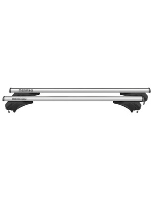 MENABO ΜΠΑΡΕΣ ΑΛΟΥΜΙΝΙΟΥ ARIEM 118.5 cm ΣΕ ΑΣΗΜΙ ΧΡΩΜΑ ΓΙΑ Alfa Romeo Stelvio 5 doors 2017> ΜΕ FLUSH ή RAISED RAILS - 2 ΤΕΜ. (14700/MB)