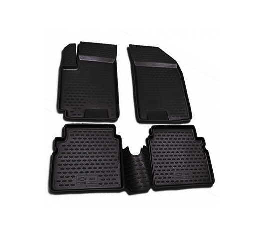 ΠΑΤΑΚΙΑ ΣΕ ΣΚΑΦΗ TPE ΛΑΣΤΙΧΟ ΓΙΑ CHEVROLET AVEO 5D 2012-2015  ΣΕ ΜΑΥΡΟ ΧΡΩΜΑ NOVLINE - 4 ΤΕΜ.